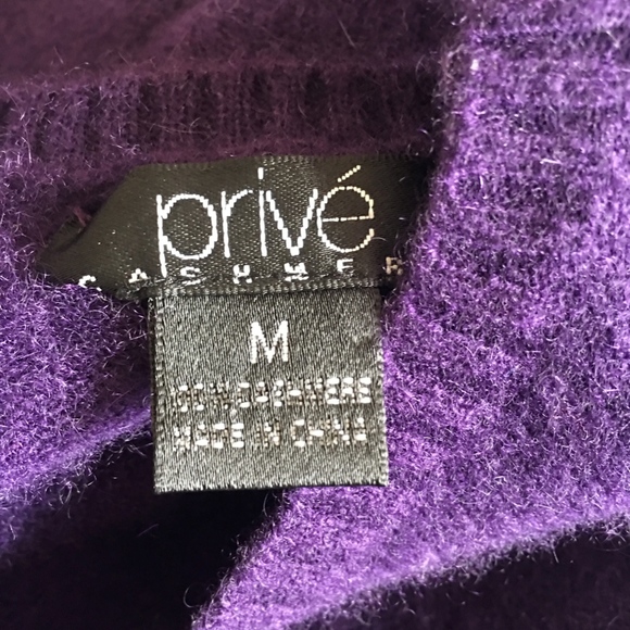 Sweater CASHMERE Purple Prive Medium ... - Picture 5 of 5